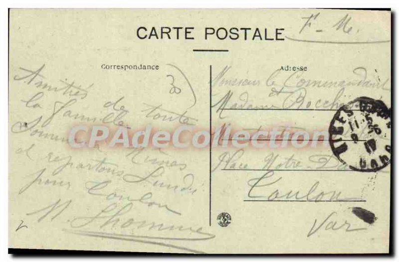 Postcard Old Nimes The Three Pillars Romans tram