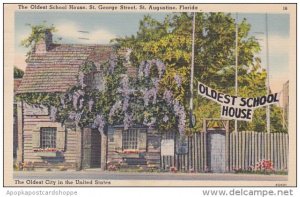 The Oldest School House Saint George Street Saint Augustine Florida 1941