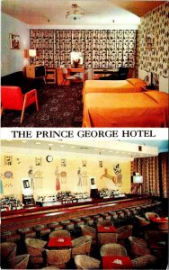 Toronto Ontario Canada PRINCE GEORGE HOTEL Room/Bar Views ROADSIDE 1965 Postcard