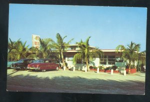 LARGO FLORIDA INDIAN ROCKS RESTAURANT 1950's CARS VINTAGE ADVERTISING POSTCARD