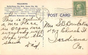 Ocean City Maryland Villa-Nova Linen Vintage Postcard AA39821