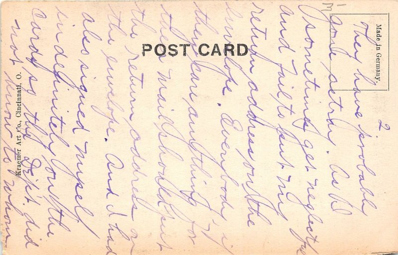 G32/ Cincinnati Ohio Postcard c1910 Kraemer Art Erie Avenue Homes