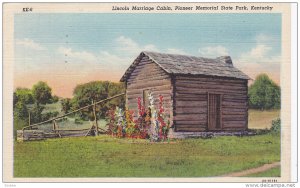 Lincoln Marriage Cabin,  Pioneer Memorial State Park,   Kentucky,   PU_1946