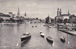 Switzerland Zurich Canal Scene Photo