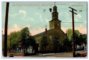 1914 St. Paul's Church Halifax Nova Scotia Canada Posted Antique Postcard