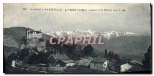 Old Postcard Dauphine Sassenage the Old Feudal Castle and the Chaine des Alpes