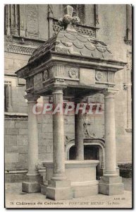 Postcard Old Well Fontaine Henry Calvados