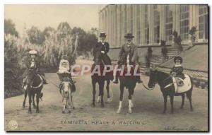 Old Postcard Famiglia Reale Racconigi ane Horse