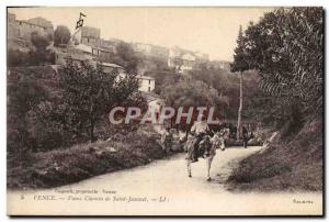 Old Postcard Vence Old Way of Saint Jeannet Donkey Mule