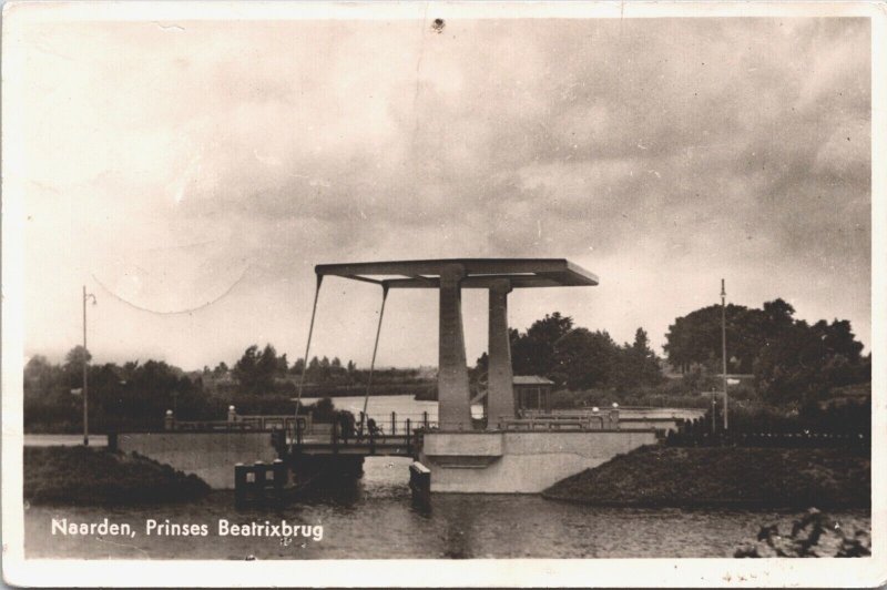 Netherlands Naarden Prinses Beatrixbrug Vintage RPPC 04.10