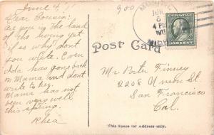 E38/ St Louis Michigan Mi Postcard 1911 Mill Street Stores East Side
