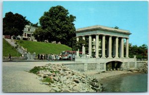 Postcard - The Portico Over Plymouth Rock - Plymouth, Massachusetts