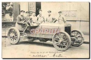 Postcard Old Automobile Thery on its 96 horses Richard Brasier