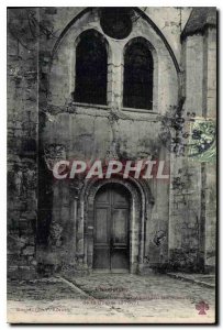 Old Postcard Champigny of the church Portal