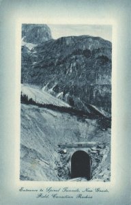 Canada Spiral Tunnels New Grade Field Canadian Rockies Vintage Postcard 03.68
