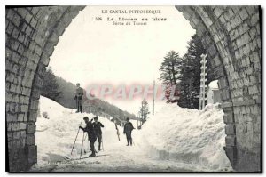 Postcard Old Picturesque Cantal Lioran in Winter Ski Tunnel Exit