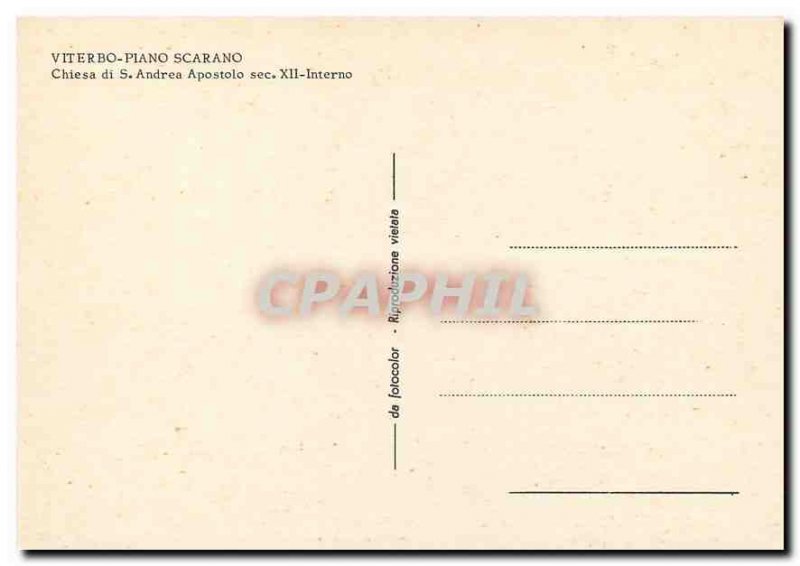 Postcard Modern Viterbo Piano Scarano Chiesa if S Andrea Apostolo dry XII int...