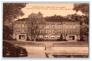 Kanawha Hall Dormitory Greenville State College Glenville WV Vintage Postcard