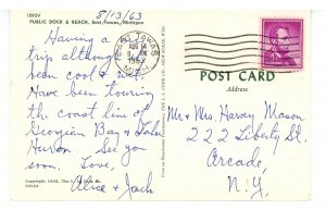 MI - East Tawas. Public Dock & Beach