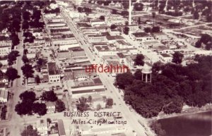 BUSINESS DISTRICT, MILES CITY, MT aerial view