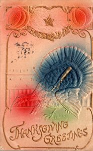 Thanksgiving Greetings With Turkey 1914