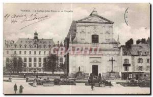 Old Postcard Vannes The College Chapel and Jules Simon