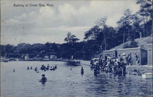 Onset Bay Cape Cod MA Bathing Swimming 1909 Used Postcard