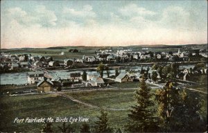 Fort Fairfield Maine ME Bird's Eye View c1910 Vintage Postcard