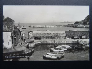 Cornwall MEVAGISSEY The Harbour & Pool c1950's RP Postcard by Kingsway