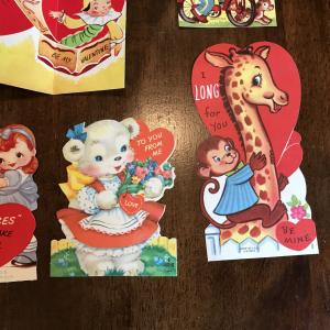 10 Kiddie Valentines - Cute Animals, Uncle Sam, Clown, Clock, Children, Giraffe