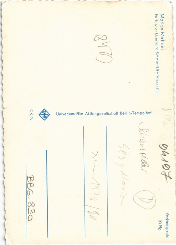 CPA AK FILM STAR Marion Michael (94197)