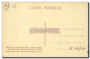 Old Postcard Digne Les Bains Notre Dame Du Bourg