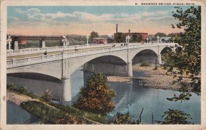 Postcard Shawnee Bridge Piqua OH