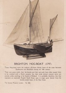 Brighton Victorian Hog Boat Model Ship Antique Real Photo Postcard