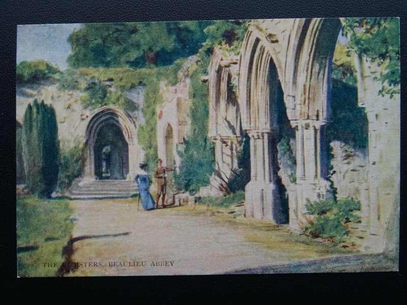 Hampshire New Forest CLOISTERS BEAULIEU ABBEY Artist W.Tyndale c1904 Postcard