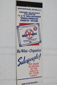 Retail Clerks International Association A. F. L. 20 Strike Matchbook Cover