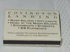 Covington Landing Covington Kentucky Steamboat Matchbox