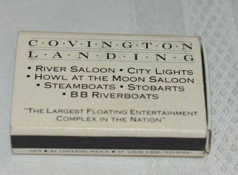 Covington Landing Covington Kentucky Steamboat Matchbox