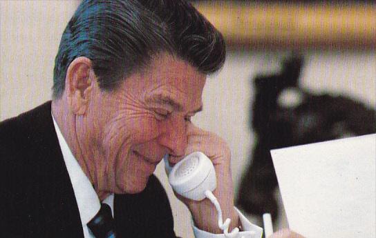 President Ronald Reagan On The Telephone 1981