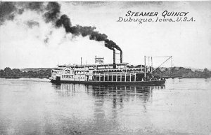 Quincy River Steamship Dubuque Iowa USA Ferry Boat Ship 