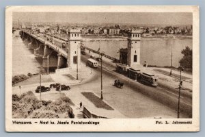 WARSAW POLAND MOST ks. JOSEFA PONIATOWSKIEGO VINTAGE POSTCARD WARSZAWA