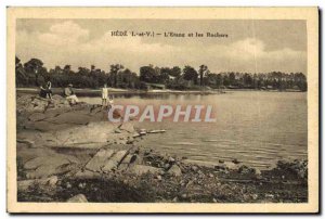 Old Postcard Hede L Etang and Rocks