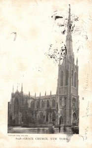 Vintage Postcard 1905 Grace Church Blanchard Press New York NY