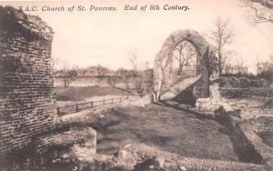 CANTERBURY KENT UK S. A. C. CHURCH OF ST PANCRAS~END OF 6th CENTURY POSTCARD