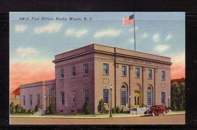 North Carolina colour PC Post Office Rocky Mount