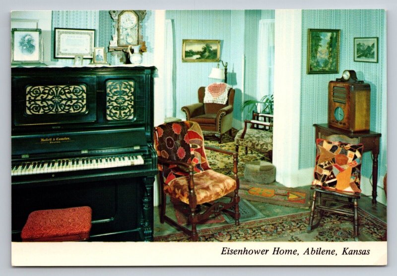 Eisenhower Home Abilene Kansas Vintage Unposted Postcard