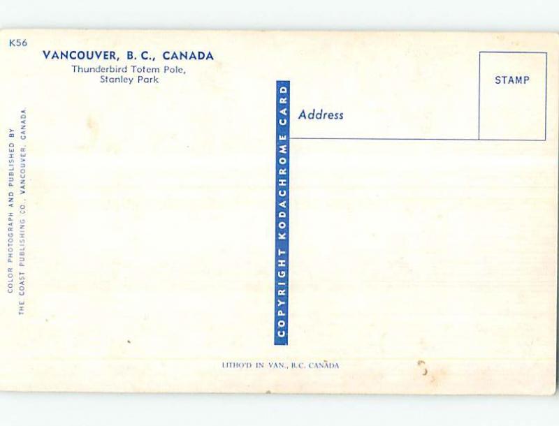 Unused Pre-1980 TOWN VIEW SCENE Vancouver British Columbia BC p9165