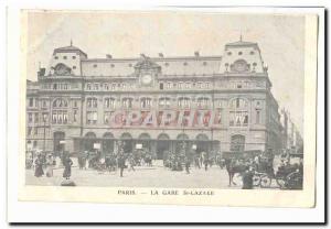 Paris (9th) Old Postcard Saint Lazare train station