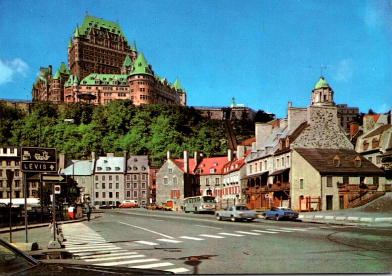 Canada Quebec Lower Town and Old House and Chateau Frontenac 1988