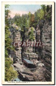 Old Postcard Table Rock Ausable Chasm